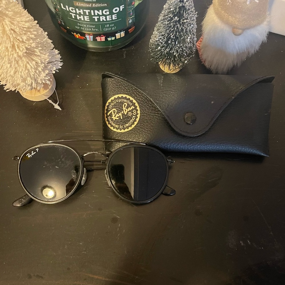 Round Double Bridge Ray Ban All Black